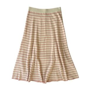 KULE The Flared Skirt - Pink/Cream SMALL